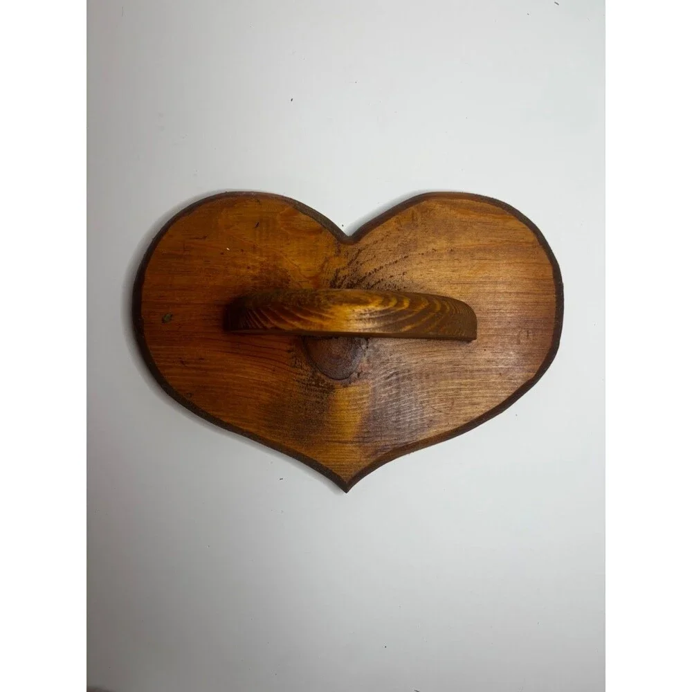 Hanging Wooden Heart Shelf Vintage